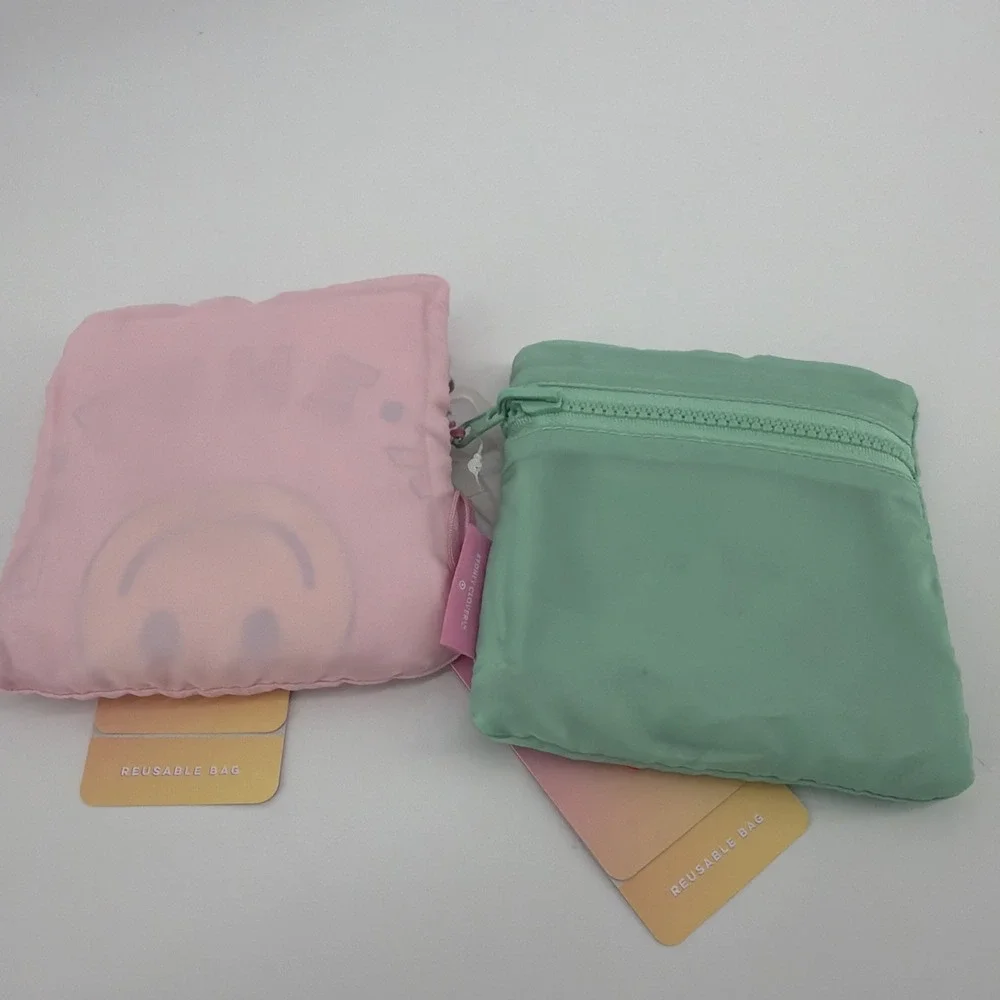 Set of 2 Stoney‎ Clover Reusable Bags Daisy and Pink Green New